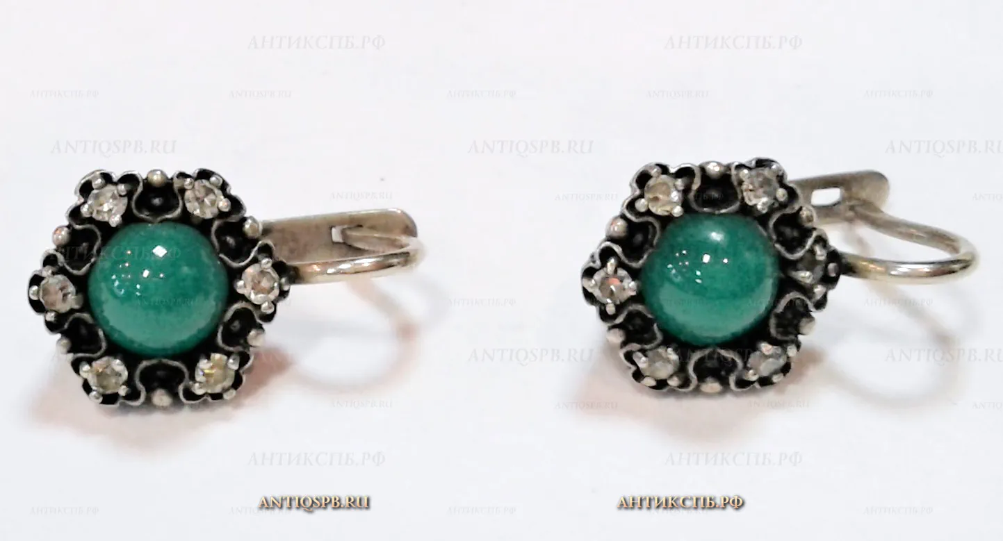 Серьги "Цветы". Вт. пол ХХ века. №21249.1 